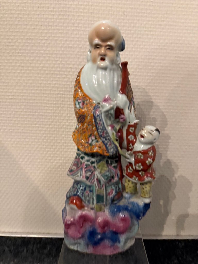 • Statue chinoise ancienne Shoulao - Porcelaine You Changzi, Antiquités & Art, Enlèvement ou Envoi