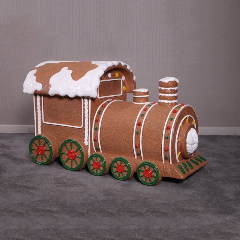 Train en pain d'épice — Train du Père Noël, longueur 114 cm