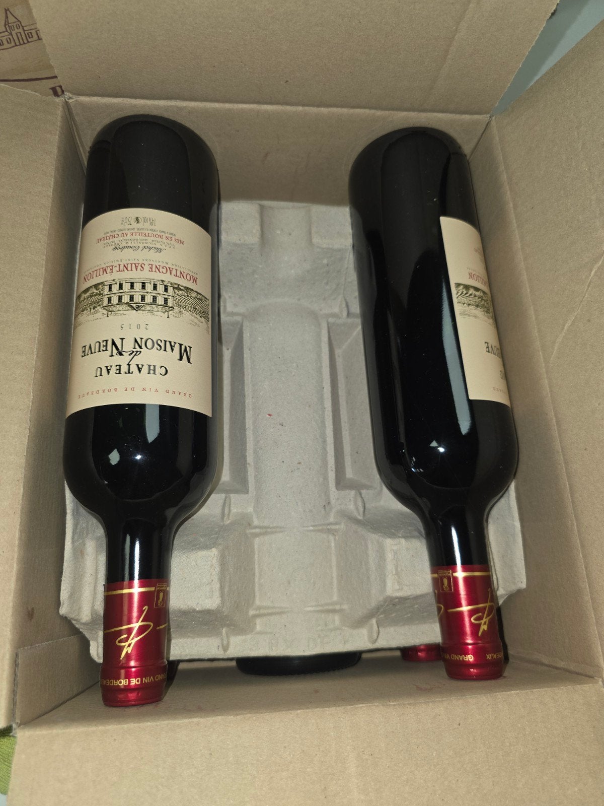 Lot van 5 flessen Château de Maison Neuve 2015 – Montagne Sa, Enlèvement