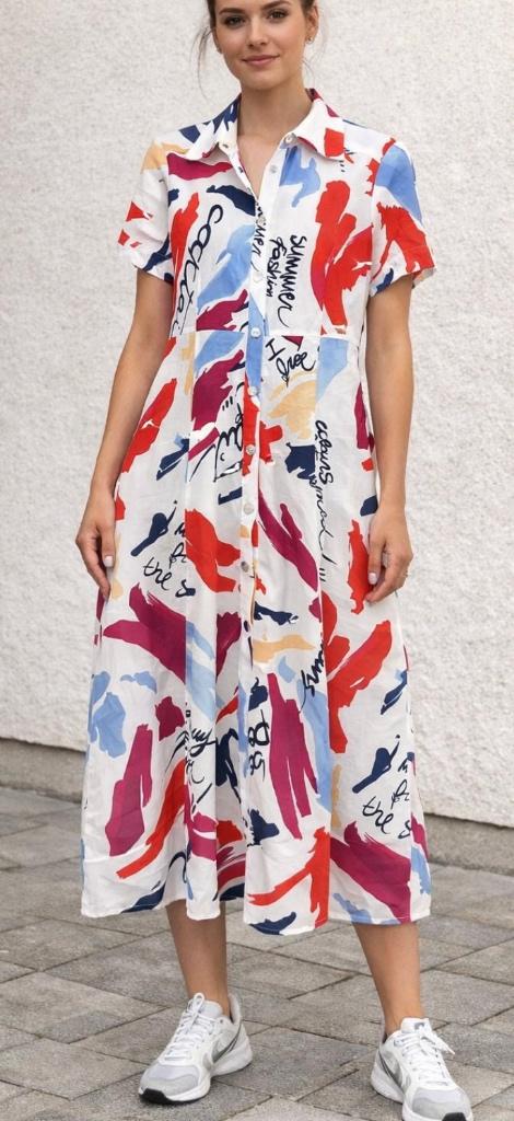 Elegantie in kleur,  Caroline Biss Nieuwstaat Jurk, Caroline Biss, Ophalen of Verzenden, Nieuw, Maat 36 (S)