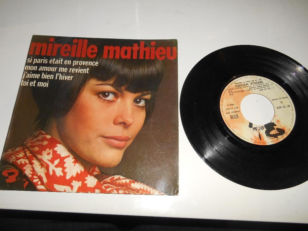 45T 4 pistes Mireille Mathieu, Ophalen of Verzenden
