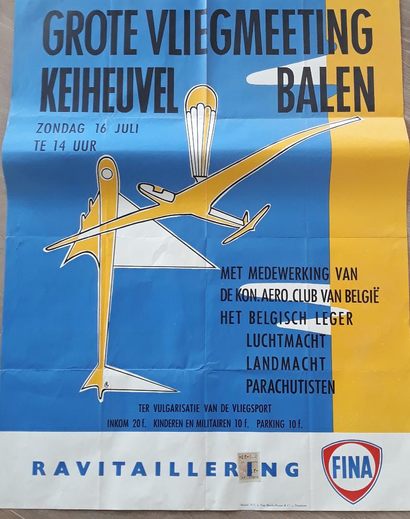 Airshow poster Keiheuvel 1962, Ophalen, Gebruikt