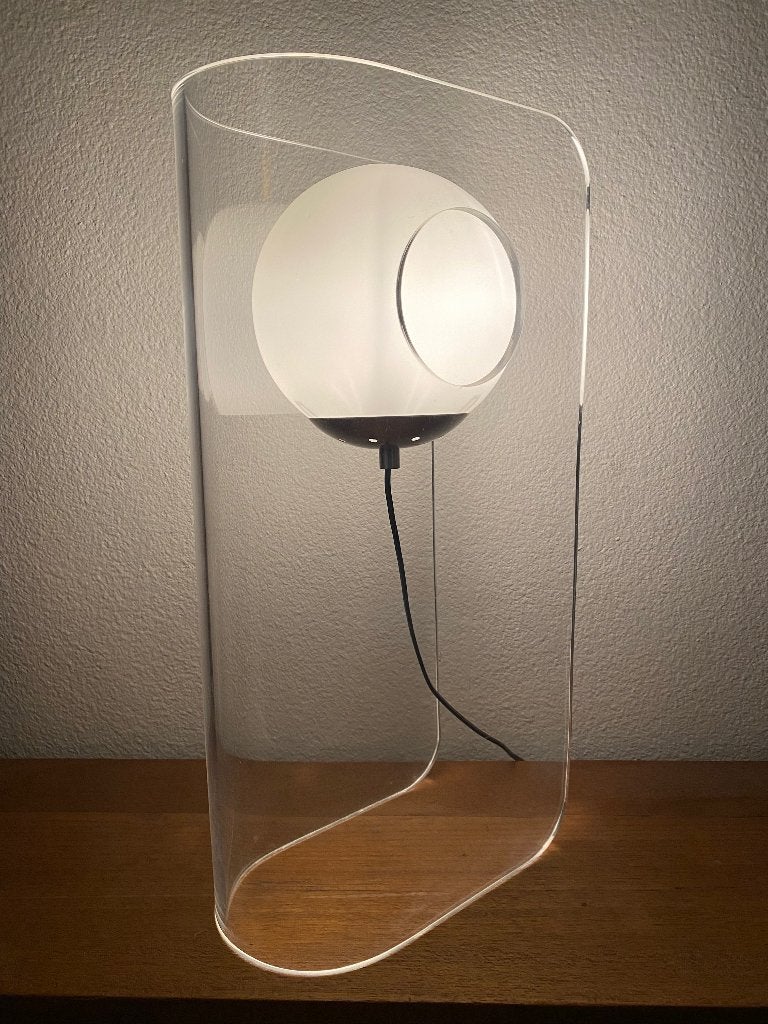 Lampe vintage XL. Space age. Verre et acrylique. ERA 1960, Antiquités & Art, Enlèvement