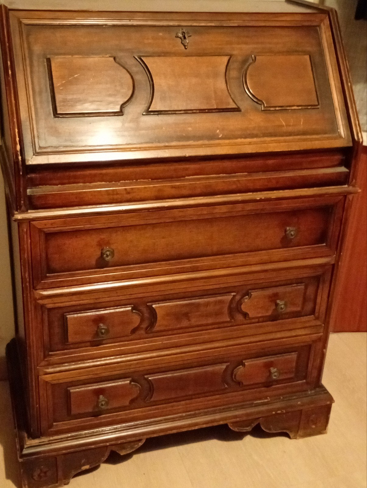 Antieke bureau kastje, Ophalen, Gebruikt, Vintage