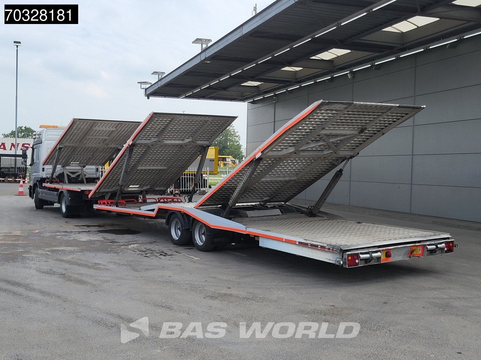 Mercedes Atego 1230 4X2 Kuvvetli car transporter 6 spots Hyd, Auto's, Vrachtwagens, Automaat, Euro 6, 300 pk, Mercedes-Benz