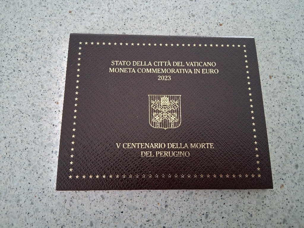 2 euro Vaticaan 2023 Perugino in boekje, Postzegels en Munten, Ophalen of Verzenden, Vaticaanstad, 2 euro, Losse munt