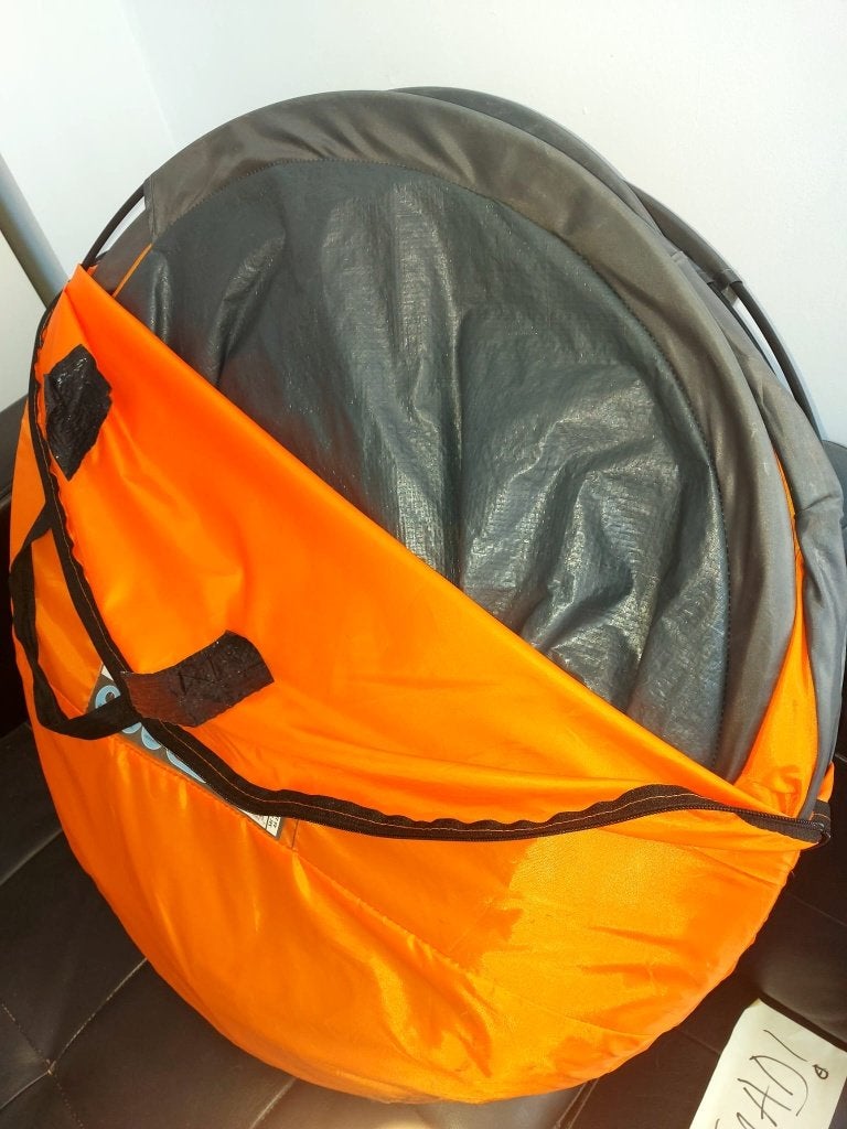 Oranje festivaltent, Caravans en Kamperen, Ophalen, Gebruikt