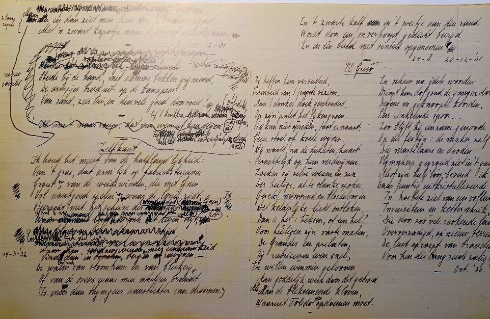 Simon Vestdijk, Zelfkant / El Greco, Livres, Poèmes & Poésie, Enlèvement ou Envoi, Un auteur, Comme neuf, Simon Vestdijk