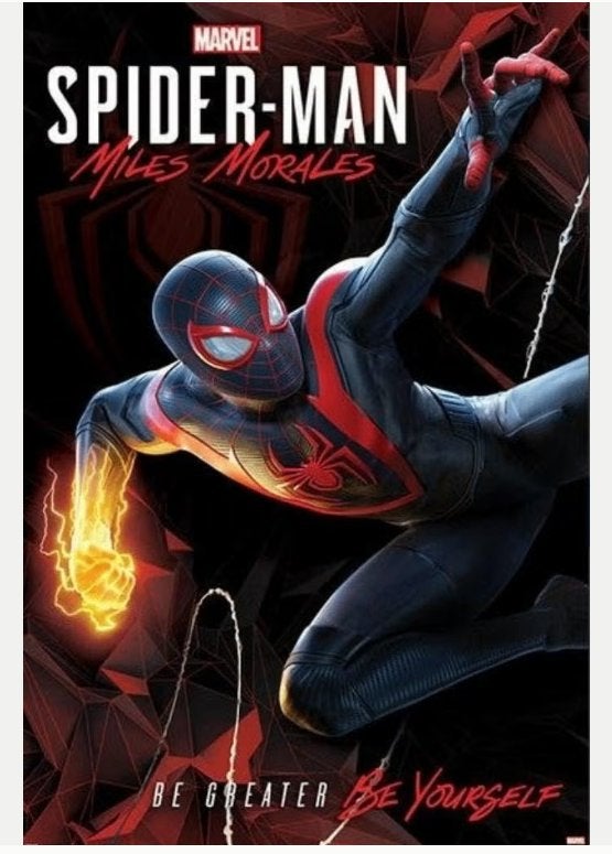 Spiderman Maxi Poster - Miles Morales - Muurposter, Neuf, Enlèvement ou Envoi, Rectangulaire vertical, A1 jusqu'à A3