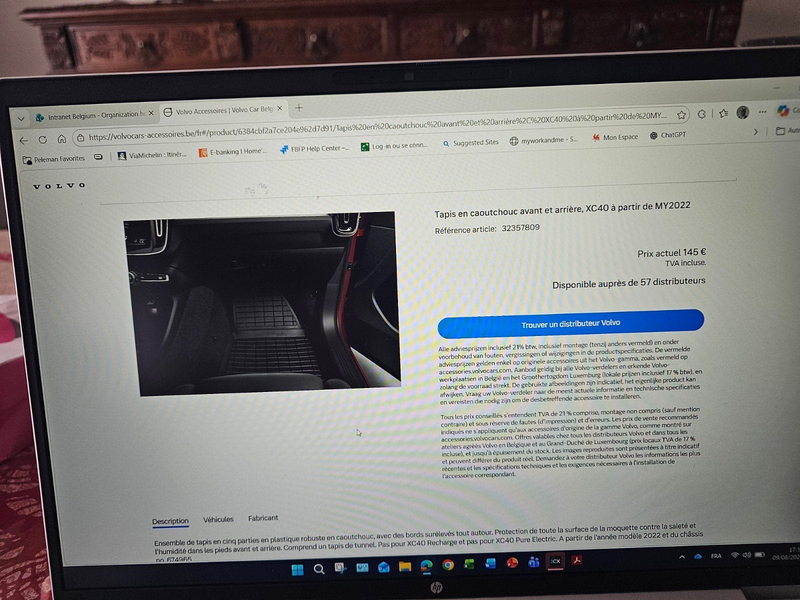 Rubbermatten xc40 XC40 rubberen voetmat, Ophalen, Gebruikt