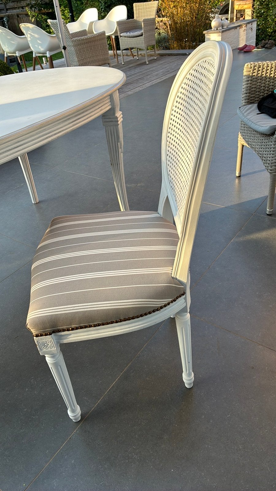 Eetkamer stoelen, Maison & Meubles, Chaises, Enlèvement, Blanc, Tissus, Cinq, Six Chaises ou plus