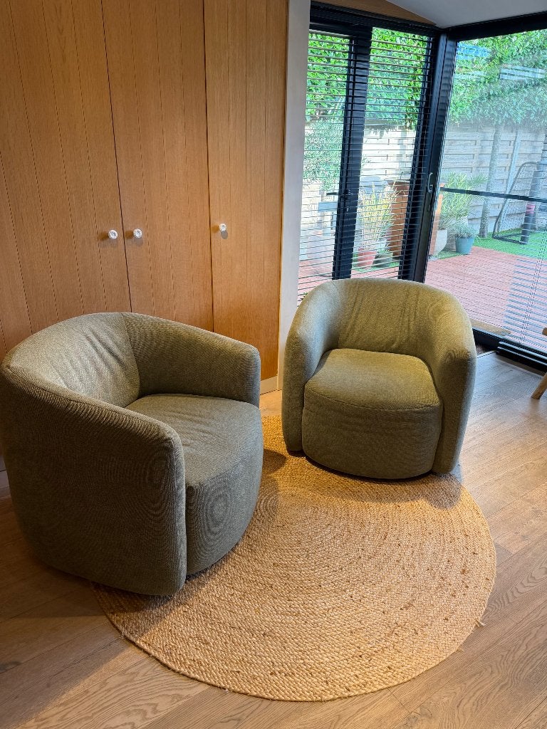 Set van 2 fauteuils, Ophalen, Gebruikt, Minder dan 75 cm, Stof