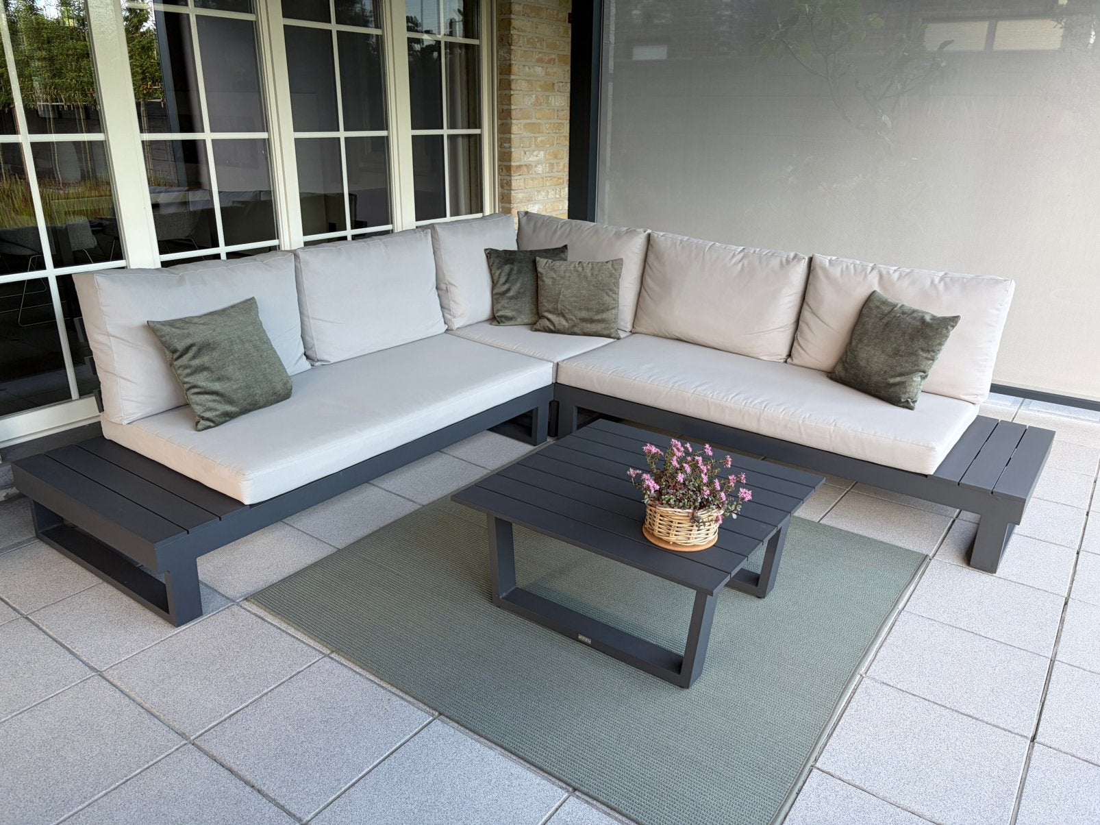Lounge tuinset Life, Tuin en Terras, Ophalen, Gebruikt, Aluminium, Tuinset