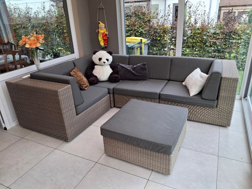 Rotan tuinset modulair, Ophalen, 5 zitplaatsen, Gebruikt, Rotan