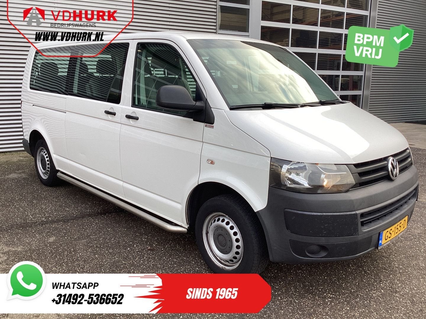 Volkswagen Transporter 2.0 TDI L2 EXPORT MARGE 9 Persoons/ C, Auto's, Bedrijf, 193 g/km, Te koop, Wit