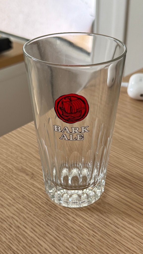 Lot de 9 verres vintage BARK ALE  - État Neuf !, Collections, Verres & Petits Verres, Utilisé, Verre à bière, Enlèvement ou Envoi