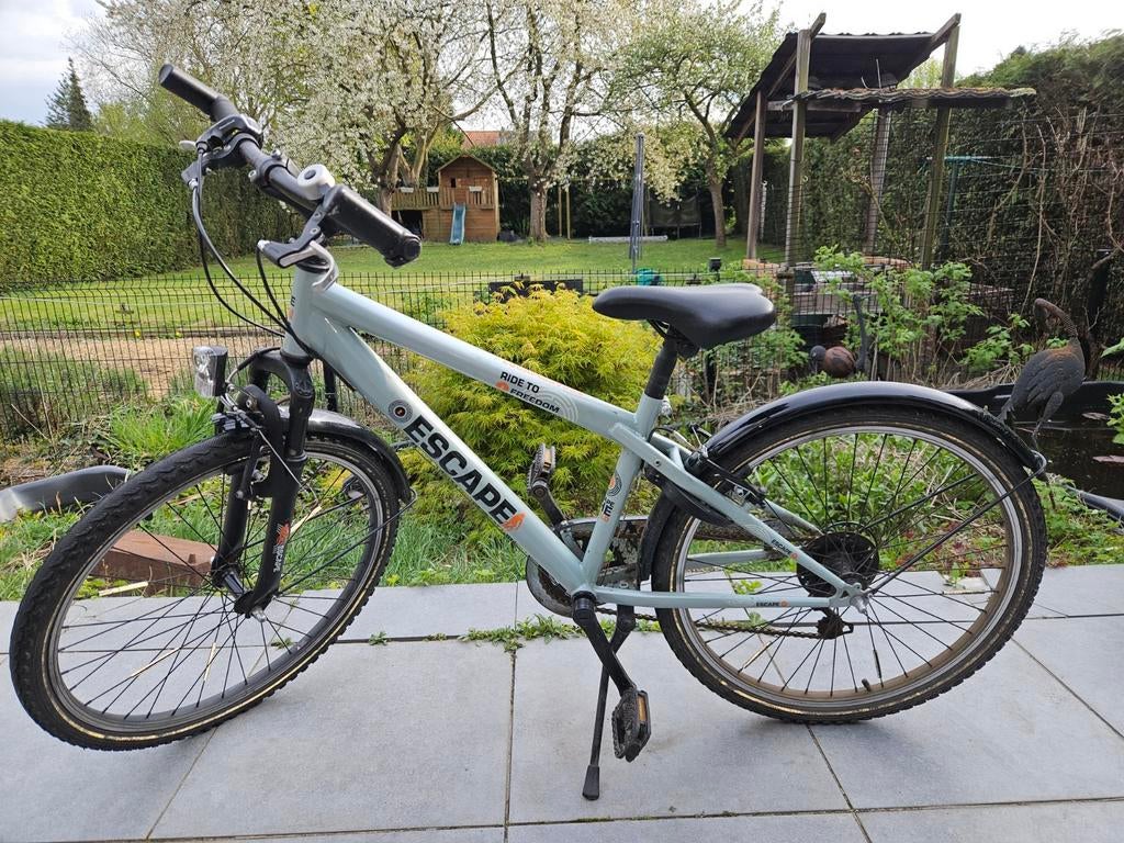 24 inch FUNBIKE ESCAPE blauwgrijze fiets, Fietsen en Brommers, Ophalen, Gebruikt, Staal, 20 tot 24 inch