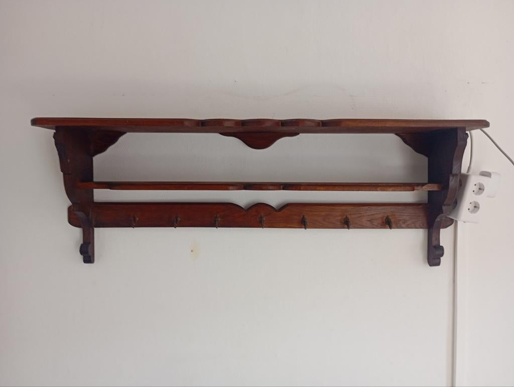 étagère porte-manteau de style rustique, Maison & Meubles, Bois
