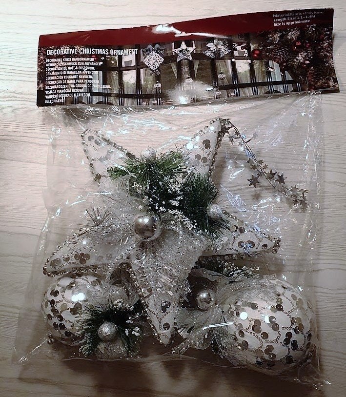 Slinger met ster en kerstballen - NIEUW, Ophalen of Verzenden