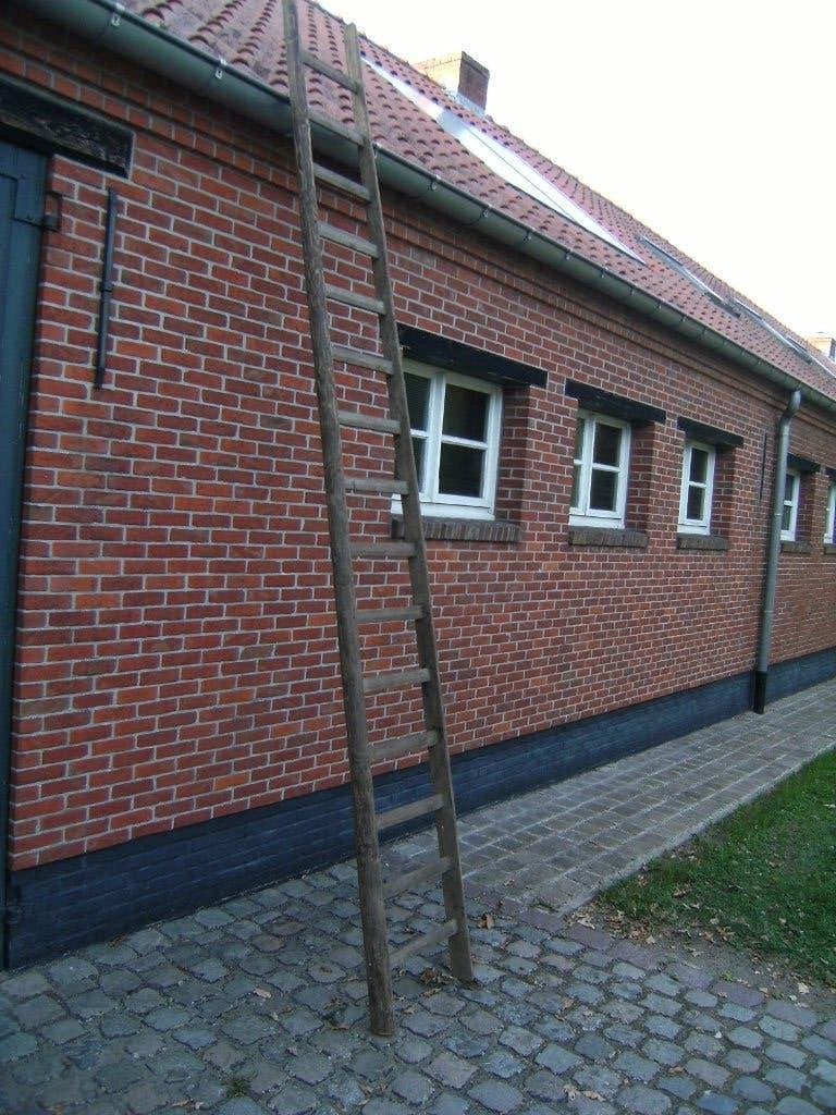 Houten Ladder  3,70 meter lang, Doe-het-zelf en Bouw, Ladders en Trappen, Ophalen, Gebruikt, Ladder, 2 tot 4 meter