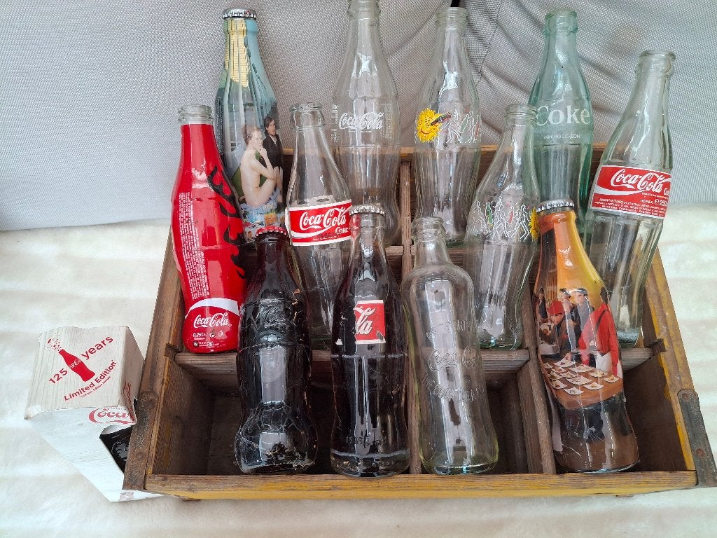Antieke bak  cola met verzameling, Verzamelen, Ophalen