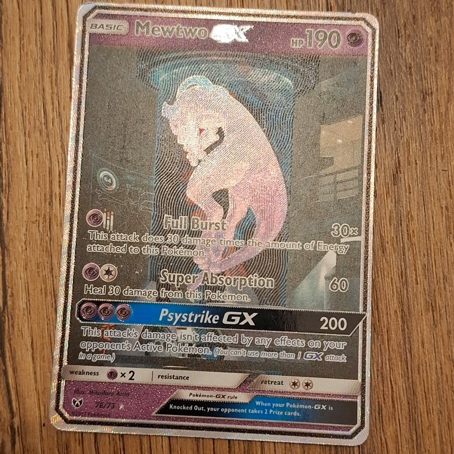 Mewtwo GX Shining Legends (Mewtube) (Secret Rare #78/73), Ophalen of Verzenden