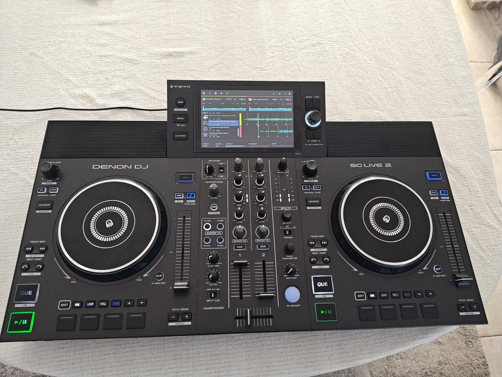 Complete Standalone DJ Set: Denon SC LIVE 2 + Vonyx VSA15, Ophalen, Zo goed als nieuw, Dj-set, Denon