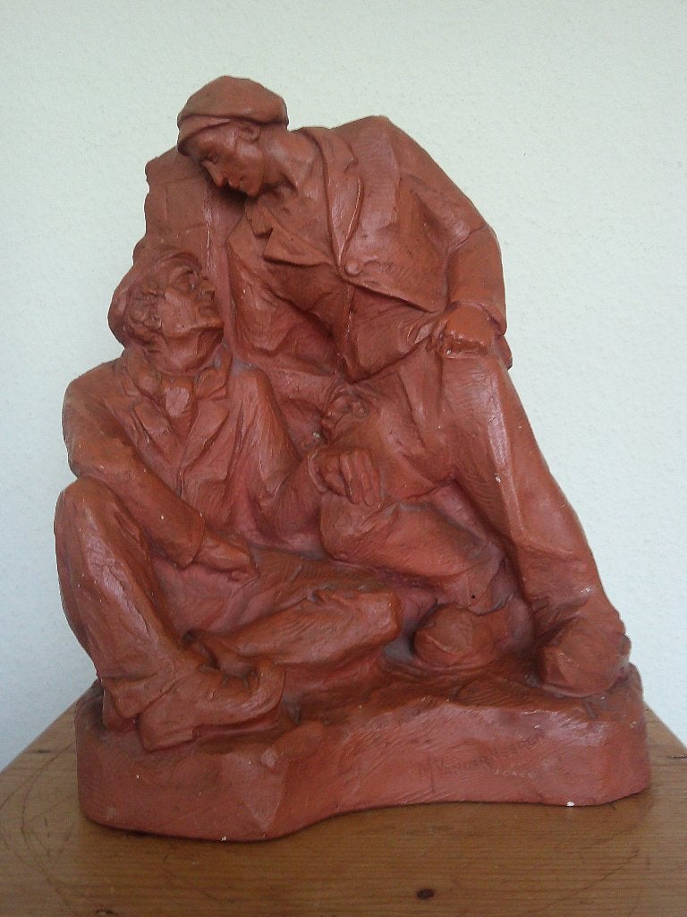 MAURICE VAN DER MEEREN,TIELT 1903-1983, Antiek en Kunst, Kunst | Beelden en Houtsnijwerken, Ophalen of Verzenden, Gips, Beeld