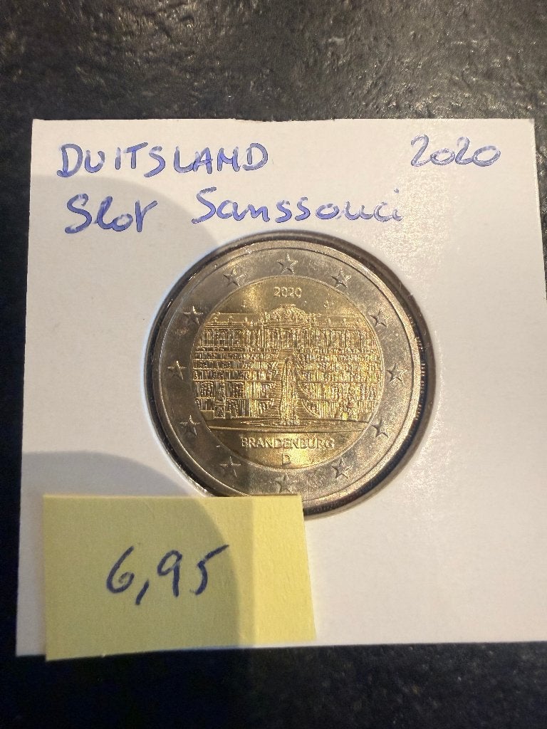 2 euromunt Duitsland - Slot Sanssouci - 2020 - UNC, Ophalen of Verzenden, Duitsland, 2 euro, Losse munt