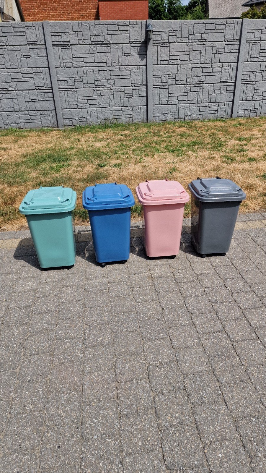 4 Kleine containertjes van 32 l, Maison & Meubles, Enlèvement, Synthétique