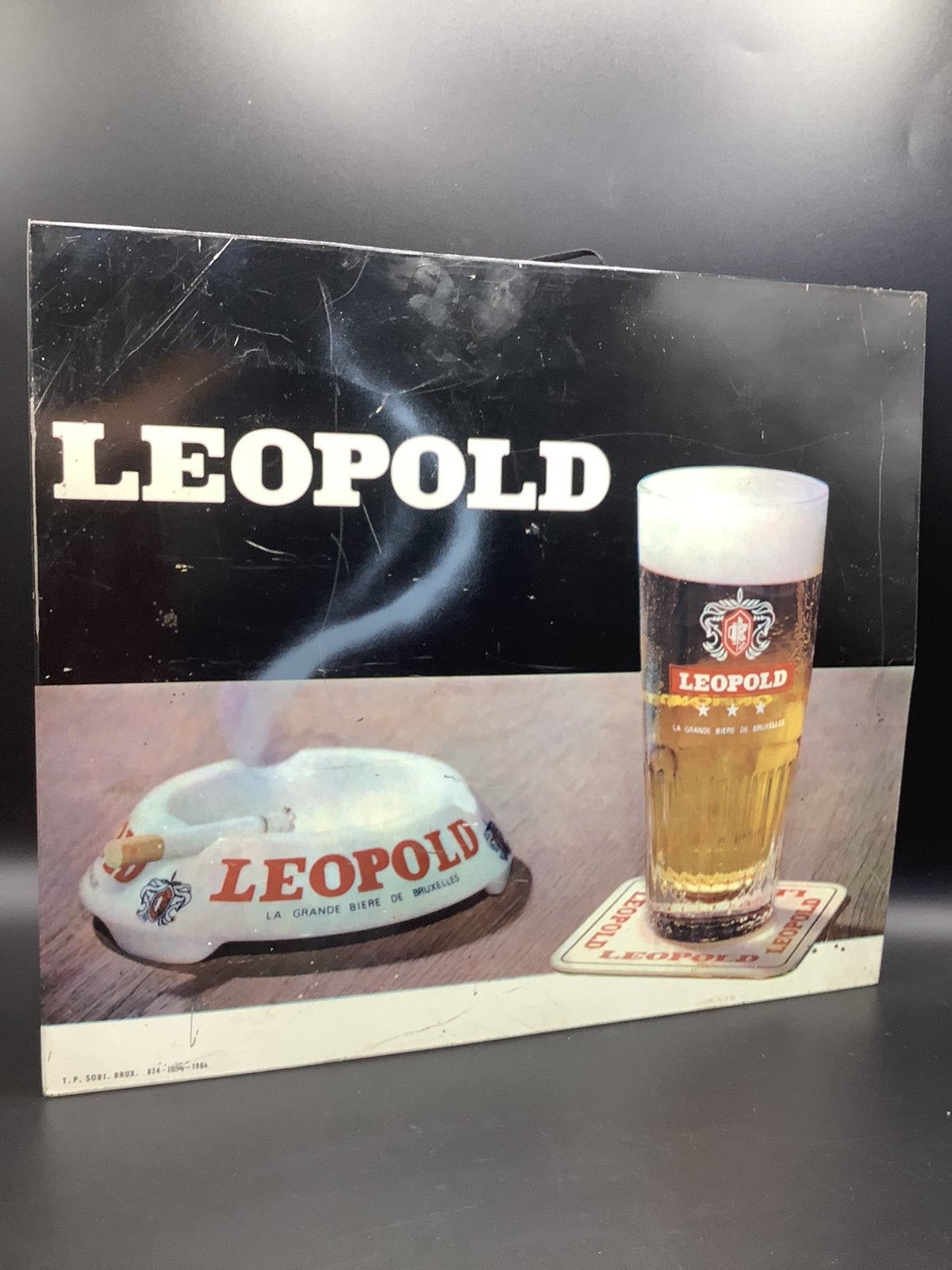 Oud Leopold bierbord, Verzamelen, Ophalen of Verzenden, Zo goed als nieuw