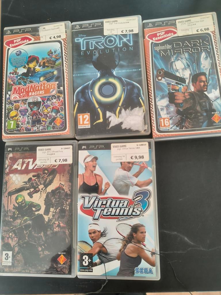 PSP spelletjes: modbation racers, tron evolution, ..., Ophalen