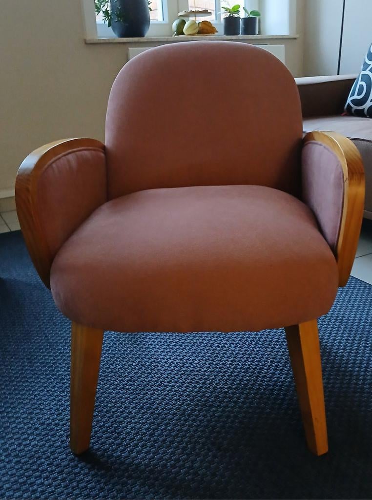 Fauteuil vieux roze ett rotan, Enlèvement, Comme neuf