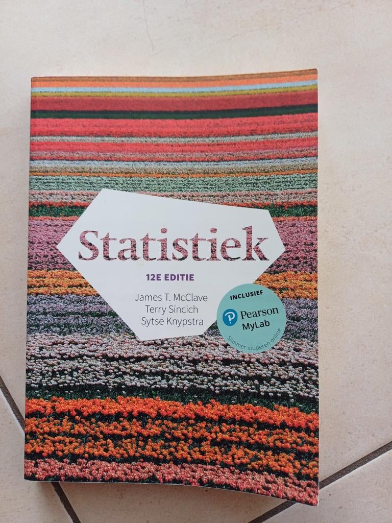 Statistiek 12 e editie, Ophalen of Verzenden, Zo goed als nieuw