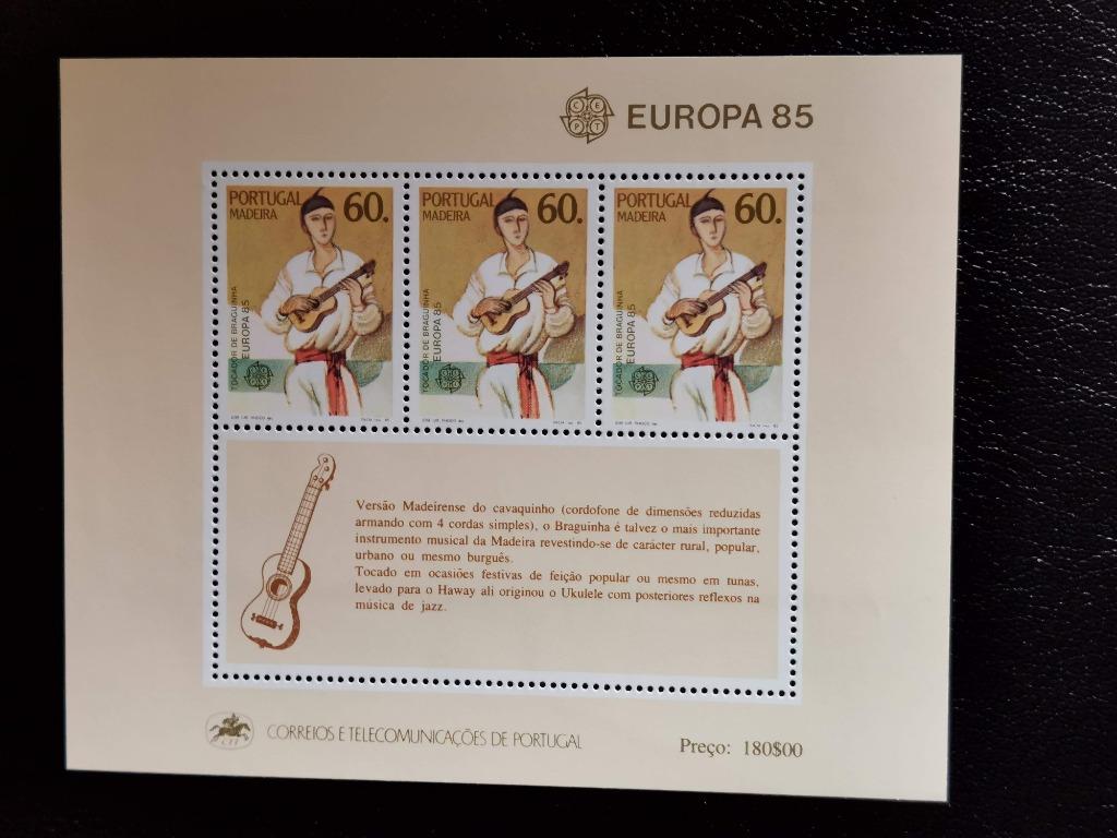 Madeira 1985 - Europa CEPT - muziek - Braguinha - BLOK **, Ophalen of Verzenden, Portugal, Postfris