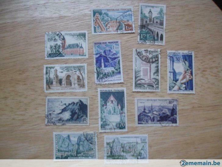 12 timbres République française, Postzegels en Munten, Postzegels | Europa | Frankrijk, Gestempeld