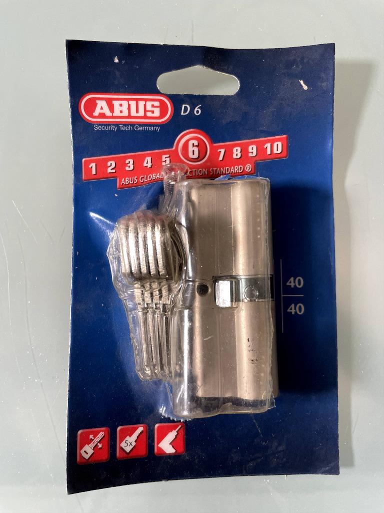 Serrure ABUS D6 40/40 (neuve) avec 5 clé, Bricolage & Construction, Serrurerie de bâtiment & Dispositif de fermeture, Enlèvement