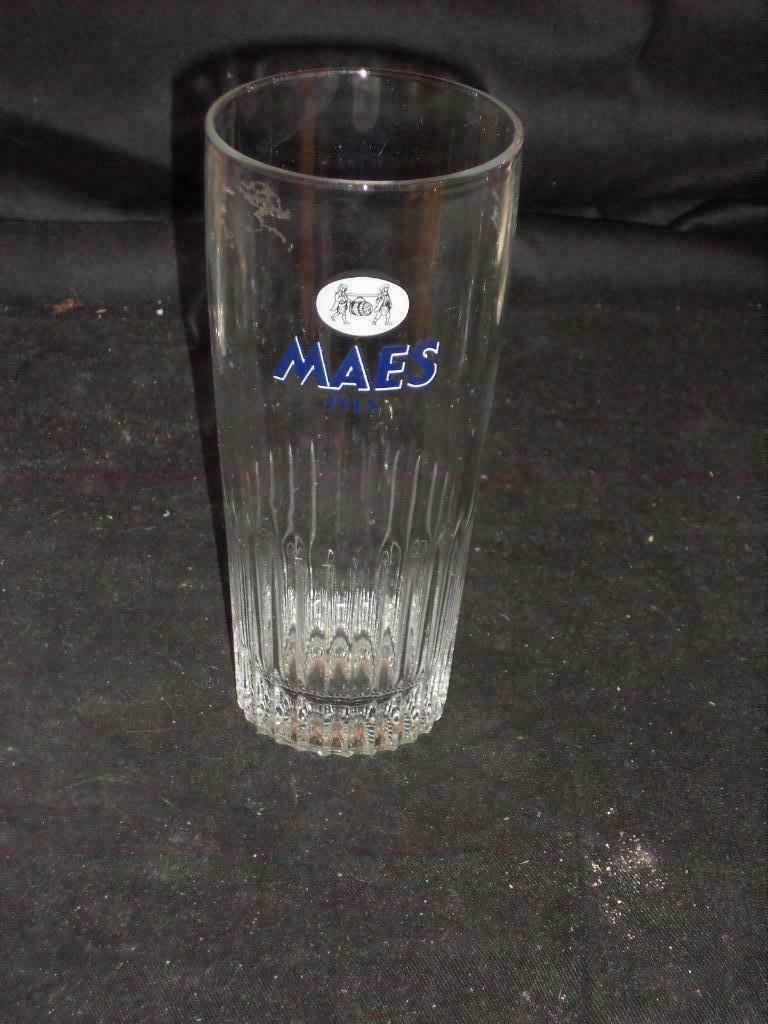 Bierglazen.Maes Pils.Jean-Marie Pfaff.Waarloos.Alken.D 143, Verzamelen, Ophalen of Verzenden, Gebruikt, Glas of Glazen, Overige merken