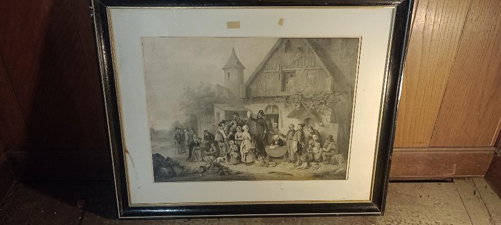 Gravure ancienne 70x57, n653, Enlèvement