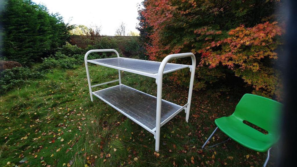 Stapelbed staal wit, Utilisé, Deux personnes, 190 cm ou moins, Enlèvement