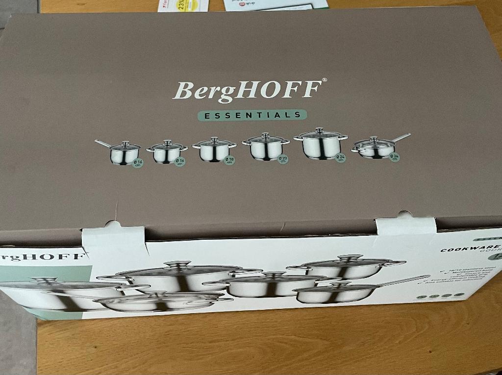 **nieuw**Kookpottenset 12stuks Berghoff essentials, Huis en Inrichting, Keuken | Potten en Pannen, Ophalen, Nieuw, Kookpan of Snelkookpan
