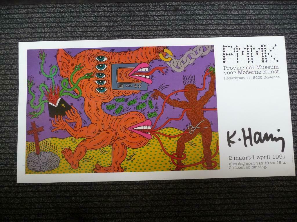 KEITH HARING - MOOIE AFFICHE - PMMK OOSTENDE, Antiek en Kunst, Ophalen of Verzenden