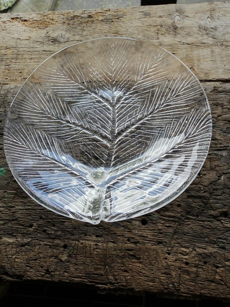 XL Vintage Hadeland Furu grande assiette de service cristal, Antiquités & Art, Antiquités | Verre & Cristal, Enlèvement ou Envoi