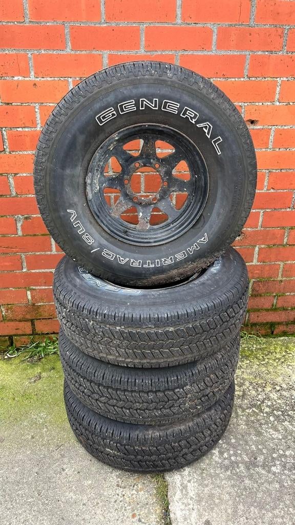 4x velg met band 31x10.50R15 (6-gaats), 15 pouces, Pneus et Jantes, 265 mm, Enlèvement