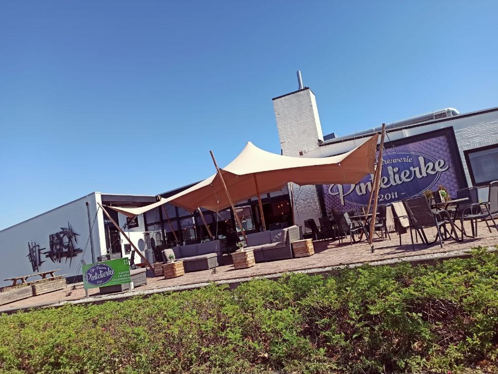 Stretchtent Feesttent Partytent 8x6mtr, Tuin en Terras, Ophalen, Gebruikt, Partytent, 6 meter of meer