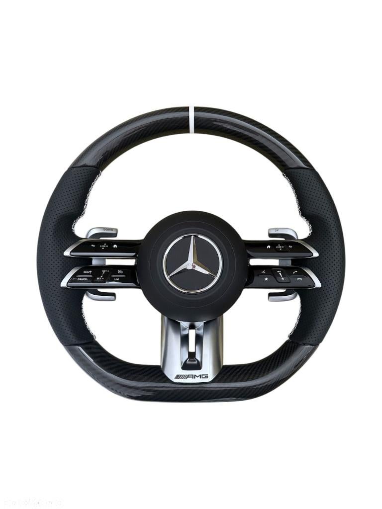 Mercedes carbon dragonfly stuur leer wit AMG upgrade, Ophalen of Verzenden, Nieuw, Mercedes-Benz