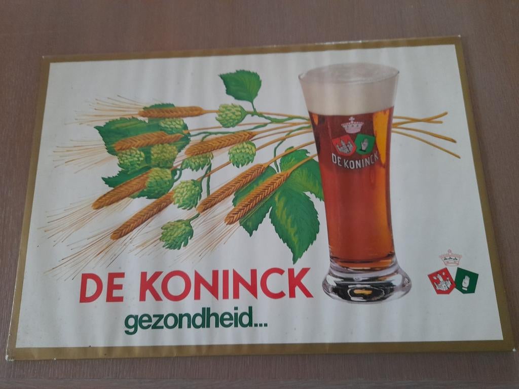 Kartonnen bord bieren de koninck, Verzamelen, Ophalen of Verzenden, De Koninck