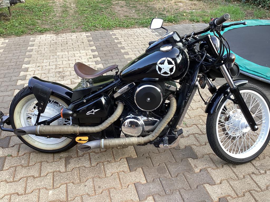 Kawasaki VN800 custom bobber met aanhangwagen, Motoren, Particulier, 800 cc, Overig