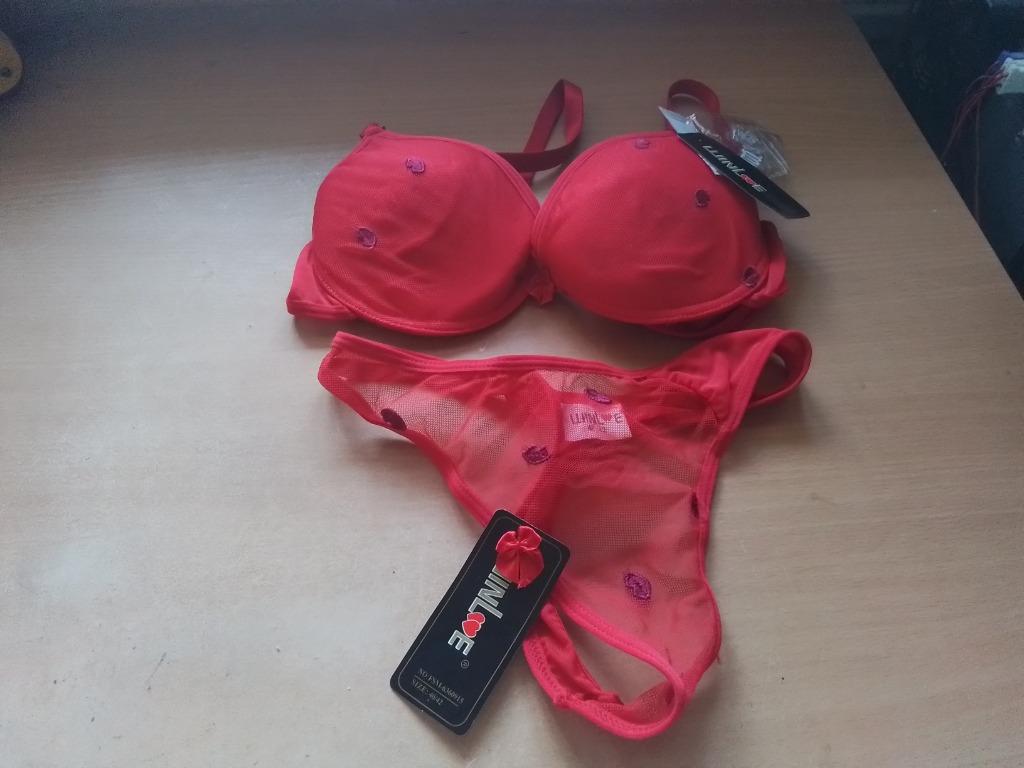 bh setje love 90B nieuw, ANDERE, Verzenden, Rood, Setje