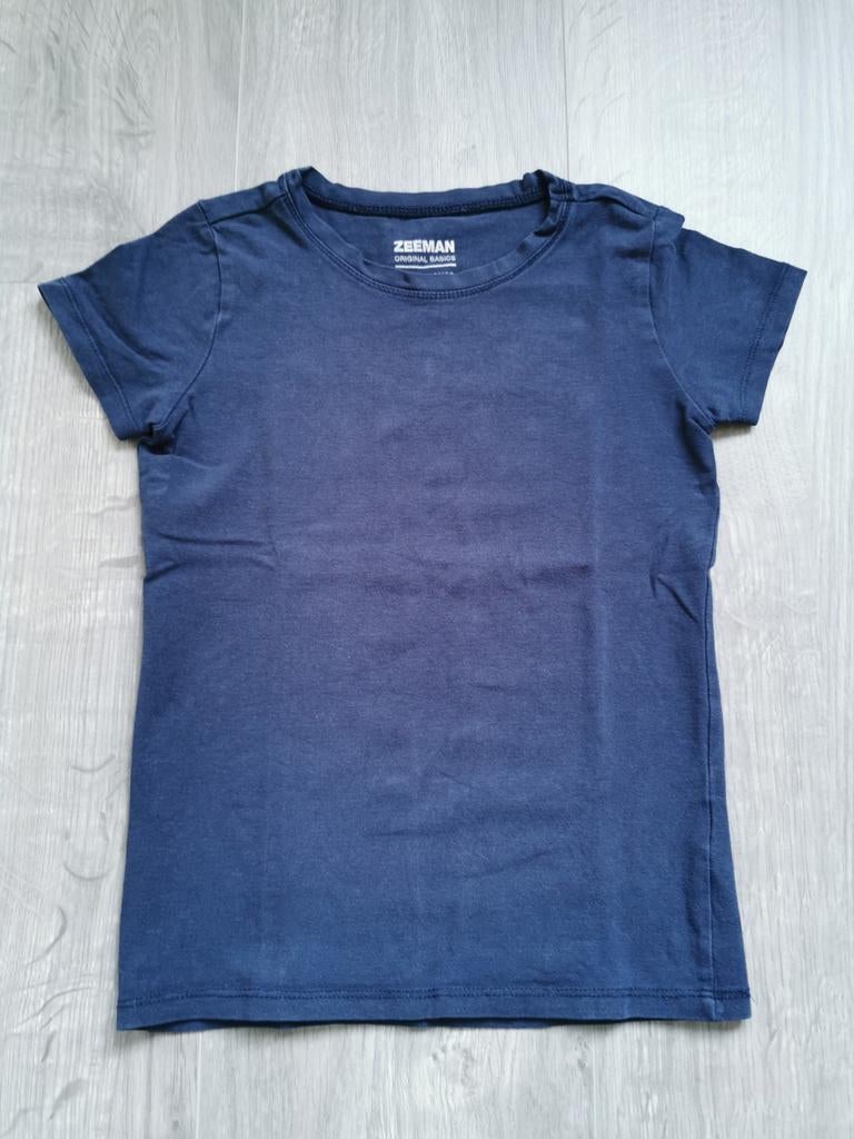 Blauwe t-shirt - maat 122, Kinderen en Baby's, Kinderkleding | Maat 122, Gebruikt, Meisje, Shirt of Longsleeve, Ophalen of Verzenden